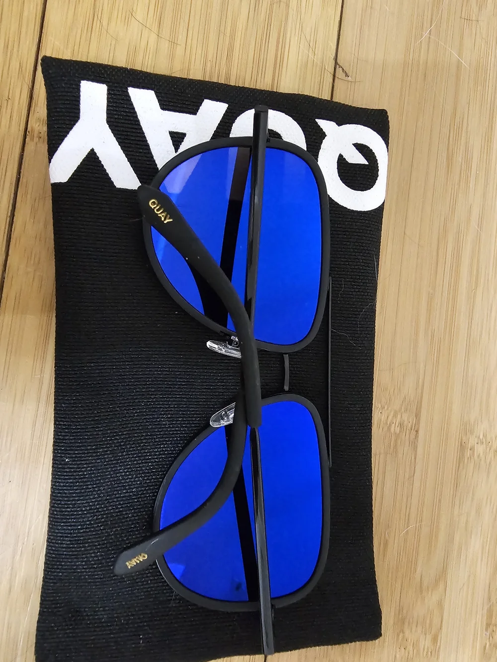 Quay Australia Men’s Black Aviator Sunglasses - Black Gradient Lenses